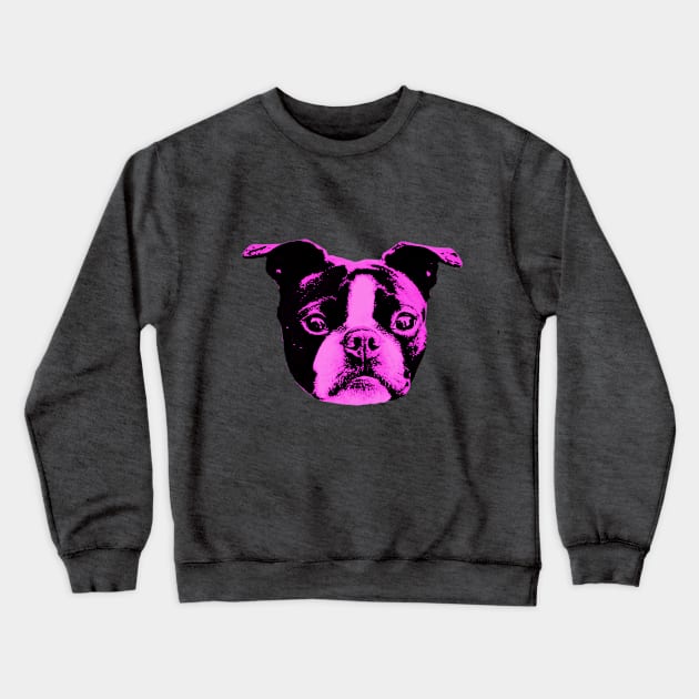 Floating Purple Terrier Head Crewneck Sweatshirt by VDUBYA
